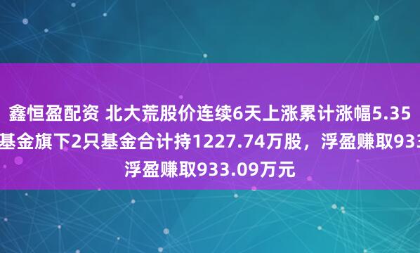 鑫恒盈配资 北大荒股价连续6天上涨累计涨幅5.35%，大成基金旗下2只基金合计持1227.74万股，浮盈赚取933.09万元
